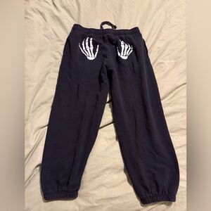 Victoria’s Secret pink Black Skeleton Print Joggers